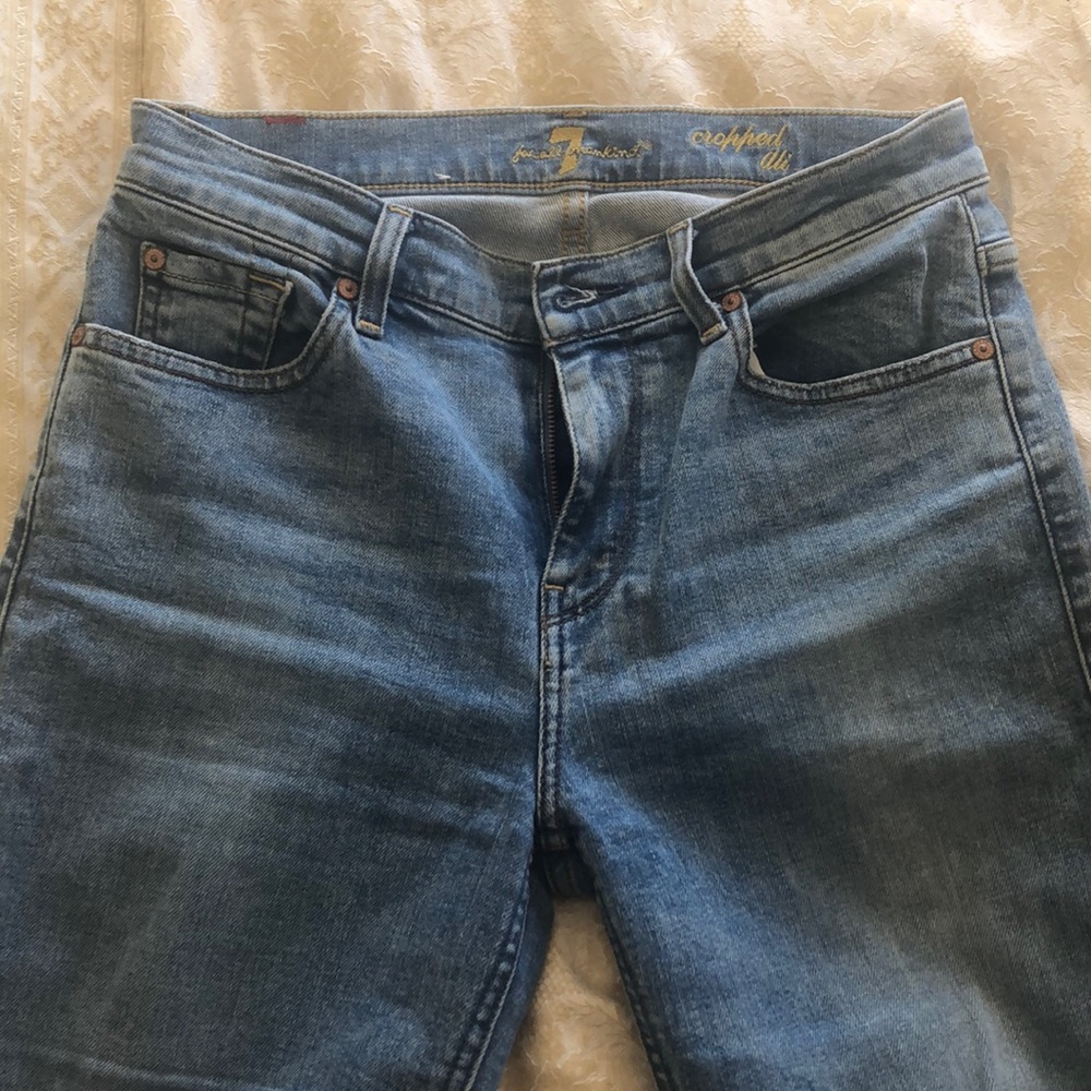 7 for All Mankind Cropped Ali Ankle Jeans Sz 28